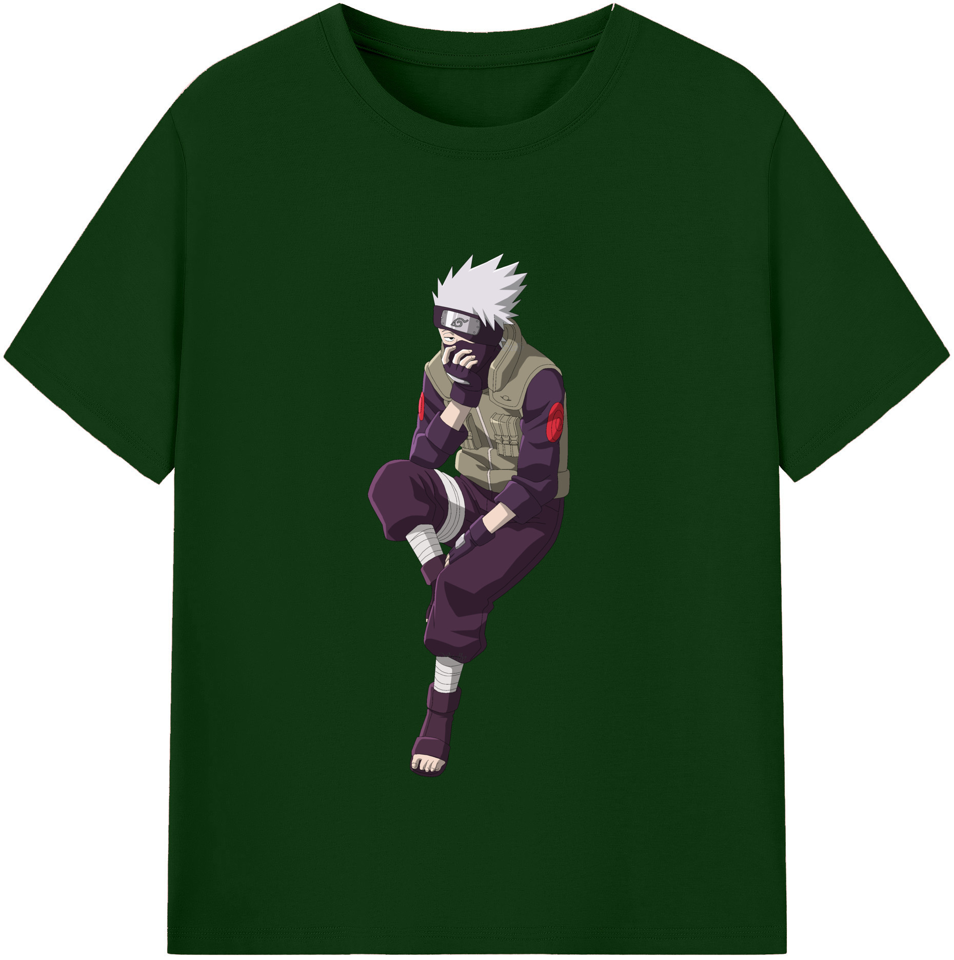 （画像用） NARUTO -ナルト- はたけ カカシ Hatake Kakashi 綿100％半袖Tシャツ（フロントプリント）